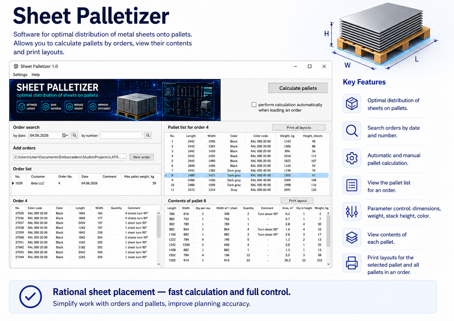 Sheet Palletizer