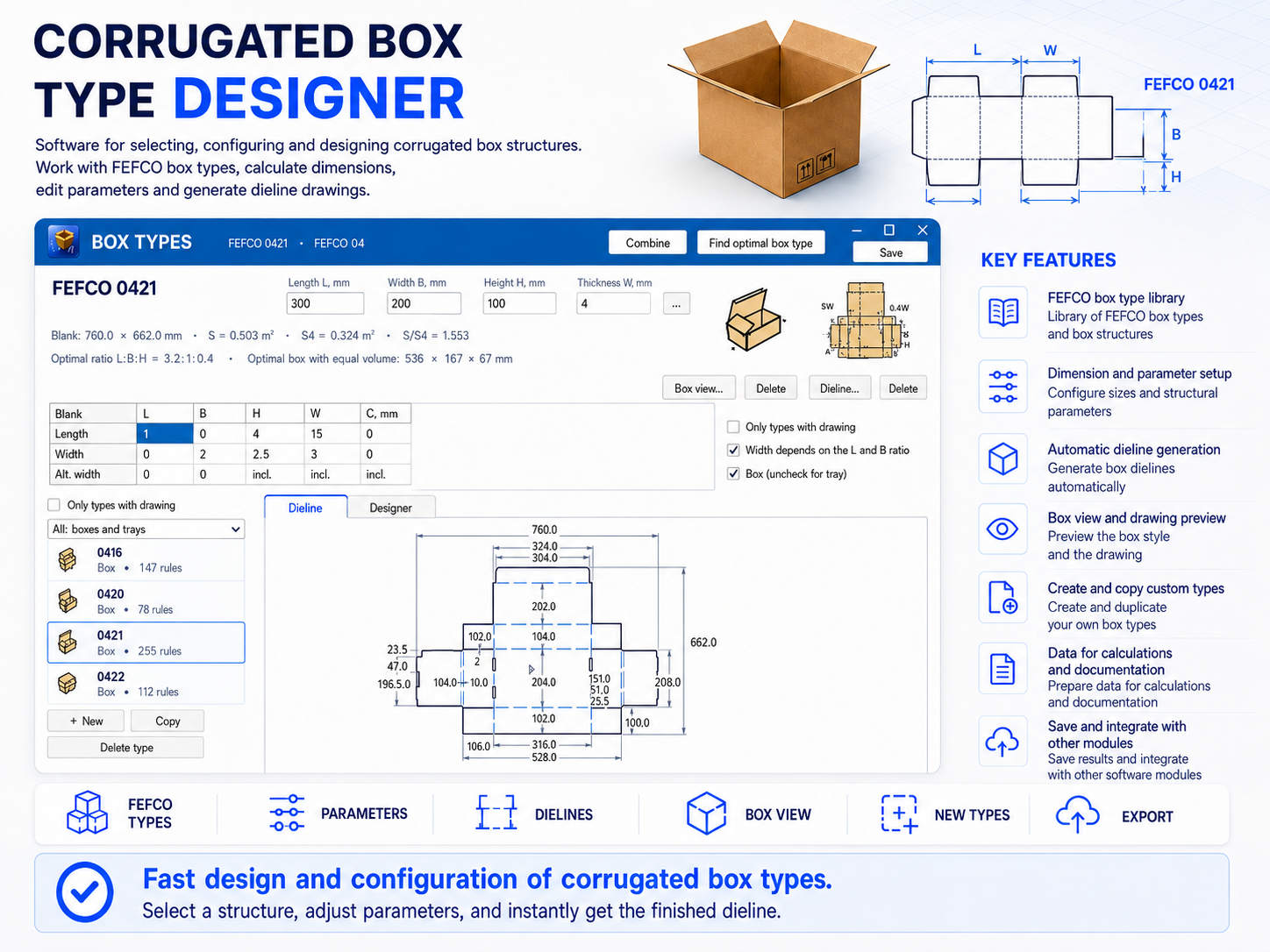 Corrugated Box Type Designer