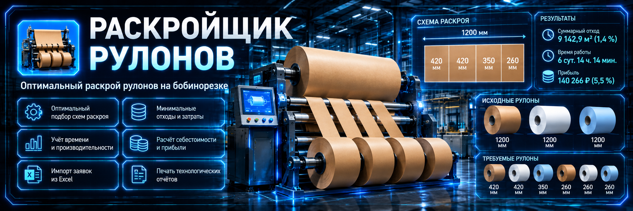 Раскройщик рулонов