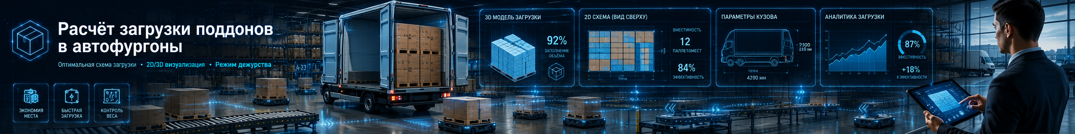 TruckLoader - расчет загрузки поддонов в автофургоны